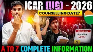 Thumbnail: ICAR UG 2026 Counselling Start | Registration, Choice Filling, Documents & College Allotment