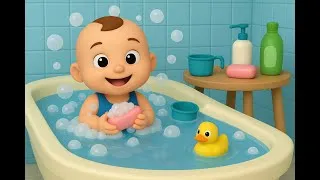 Thumbnail: Bath Time Song for Kids 🛁| Let Kids Enjoy Bath Time🚿| Nursery Rhymes for Kids| Splash Splash Fun