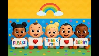 Thumbnail: Teach Your Toddler Manners 👶🏻🎶♥️ | Please, Thank you, Sorry Song | Three Magic Words Song for kids