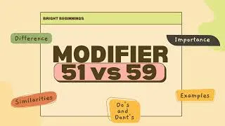 Thumbnail: Modifier 51 Vs Modifier 59 | FAQs in Medical Coding Interview #1 | Bright Beginnings #medicalcoding