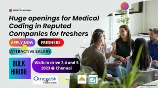 Thumbnail: Hiring Freshers for Medical Coding !!! #medicalcoding #jobopenings #freshers #2023