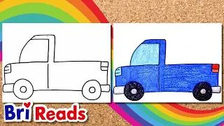 Thumbnail: How to Draw a Truck Step by Step 🚛 | Easy Drawing & Coloring for Kids! 🎨