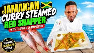 Thumbnail: Jamaican Curry Steamed Red Snapper with Steamed Jasmine Rice | Authentic Caribbean Recipe 🇯🇲
