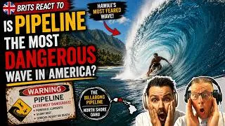 Thumbnail: Is Pipeline the Most DANGEROUS Wave in America?! 🌊 | Brits React to Hawaii’s Monster Surf