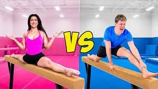 Thumbnail: Boys VS Girls Compete in GYMNASTICS Competition!