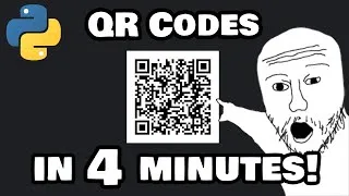 Thumbnail: Create QR codes with Python in 4 minutes! 📱