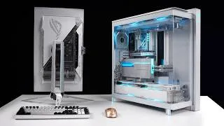 Thumbnail: 「BRO」$14,000 ULTIMATE WHITE PC BUILD! ROG Cronox GR801 + RTX 5090 D Custom Loop #pcbuild