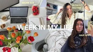 Thumbnail: work week in my life | balancing a 9–5, side hustles & trying to stay sane