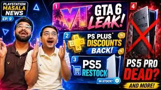Thumbnail: PS Plus Discount is BACK! 😱 PS5 Restock, PS5 Pro DEAD? + GTA 6 LEAKS 🔥 | PlayStation Masala News 9
