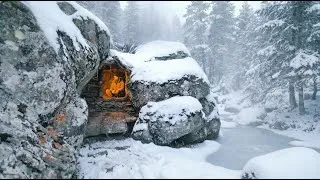 Thumbnail: Bulding a Cave Shelter - CAMPING ALONE IN HEAVY SNOW