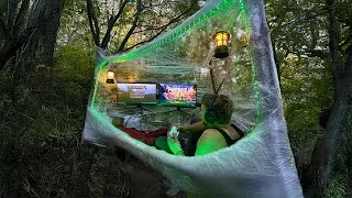 Thumbnail: Overnight Gaming In 100% Plastic Wrap Shelter (Don't Try This)