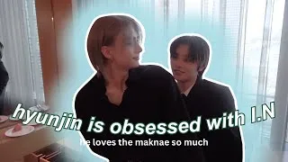 Thumbnail: when hyunjin adores their maknae I.N too much