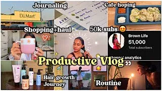 Thumbnail: 5AM Productive Day in My Life 🌻🌷🌅✨| Gym 💪 Cafe ☕ Food 🍽️ Self Care 💅