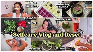 Thumbnail: Selfcare Vlog and Reset ✨💦🌸 declutter, clean, hair, skin and more … 