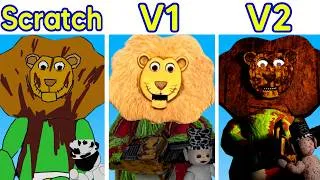 Thumbnail: FNF The Lion's Mouth | Recreation V1 VS V2 VS Scratch (Nocturnal Protocol)