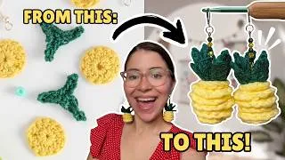 Thumbnail: Following a Crochet Pattern I Found Online - Crochet Pineapple Earrings
