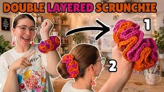 Thumbnail: How I accidently made a crochet Scrunchie Pattern I’ve never seen before - New scrunchie pattern!