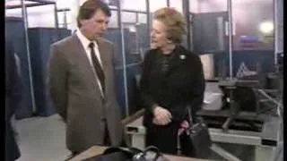 Thumbnail: Margaret Thatcher & Alain Prost talk at the Mclaren factory