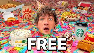Thumbnail: I Ate ONLY Free Birthday Food for 24 Hours!