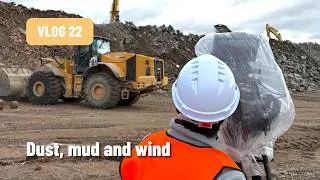 Thumbnail: Filming at a concrete recycling facility: Dust, mud, and high winds - Vlog 22