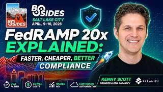 Thumbnail: FedRAMP 20x Explained: Faster, Cheaper, Better Compliance 🚀 | BSidesSLC 2026