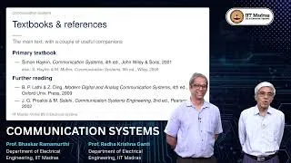 Thumbnail: Communication Systems || Course Overview || Prof. Bhaskar Ramamurthi || Prof. Radha Krishna Ganti