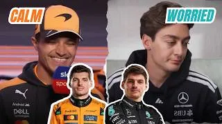 Thumbnail: Lando Norris & George Russell REACT Very Differently to Max Verstappen Rumors