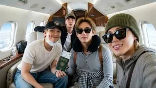 Thumbnail: BTS Airport – Taehyung and BTS members share a moment before leaving New York for Korea.