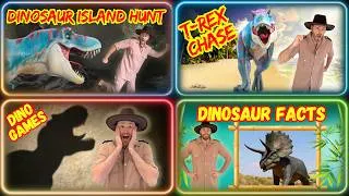 Thumbnail: We're Going on a Dinosaur Island Hunt! 🦖 T-Rex Adventure with Explorer Riley