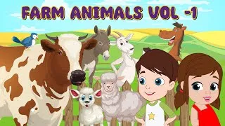 Thumbnail: Kids Learning Videos - Learn Farm Animal Names at Playground - Cow Sheep Donkey Animals for Kids