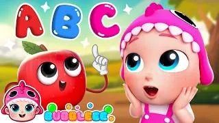 Thumbnail: A Is for Apple! ABC Phonics Song Learn Letters A-Z | 🌈 Bubbleee - Nursery Rhymes🌟