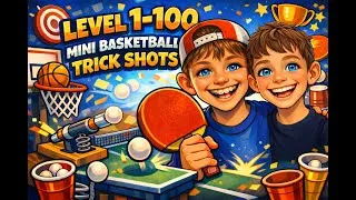 Thumbnail: Level 1-100 Mini Basketball Trickshots