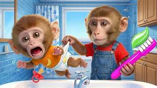 Thumbnail: Brush Your Teeth Song | Play Hide & Seek Game | Nana Monkey Kids Songs