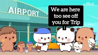 Thumbnail: Bubu Surprised Entry At Airport ✈️😍| A Cute Meetup Before Departure 🫂| Milli & Helen | BubuDudu MHM