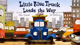 Thumbnail: Little Blue Truck Leads The Way – 🚚 Trucks, cars, and buses as Little Blue goes to the city!