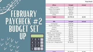 Thumbnail: February Paycheck #2 Budget Set Up | Birthday Budget | Budget With Me | Budget By Paycheck