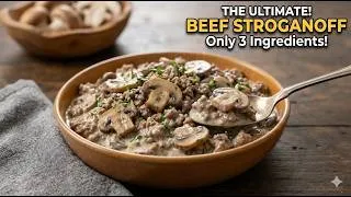 Thumbnail: 3-Ingredient Beef Stroganoff | Easy Creamy Ground Beef Dinner Recipe