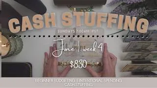 Thumbnail: Weekly CASH ENVELOPE STUFFING & Motivation | $830 June Week 4 | Bump in the Road | DEBT FREE JOURNEY