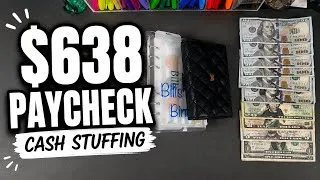 Thumbnail: CASH STUFFING | $638 | AUGUST PAYCHECK #4 | LOW INCOME | #cashstuffing #lowincomesavings #budgeting 