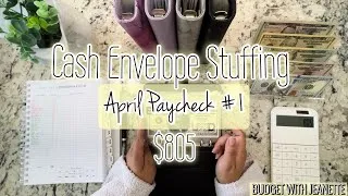 Thumbnail: CASH ENVELOPE STUFFING | $820 | April 2023 Budget | Cash Envelope Method