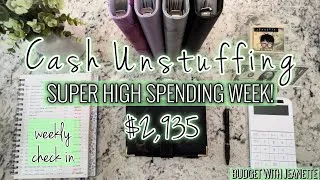 Thumbnail: CASH ENVELOPE UNSTUFFING | $2,935 | March 2023 Budget| Weekly Check In | Cash Envelope Method