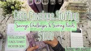 Thumbnail: CASH ENVELOPE STUFFING | $1,000 | SAVINGS CHALLENGES | March 2023 Budget | Cash Envelope Method
