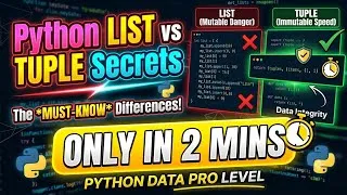 Thumbnail: Stop Overusing Python Lists! ❌ List vs Tuple in 2 Mins | Python basics for Beginners in Hindi