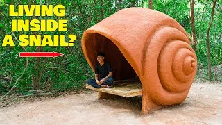 Thumbnail: I Built a Giant Snail House in the Wilderness – Unbelievable!