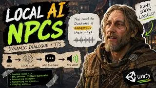 Thumbnail: Dynamic NPC Dialogue in Unity (Local LLM + TTS)