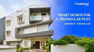 Thumbnail: Modern Kerala House Designed for a Unique Triangular Plot | BuildNext