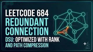 Thumbnail: LeetCode 684: Redundant Connection | Union-Find with Path Compression and Rank (Java)