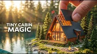 Thumbnail: Miniature A-Frame Lake Cabin Construction Timelapse | Building a Tiny Luxury Retreat