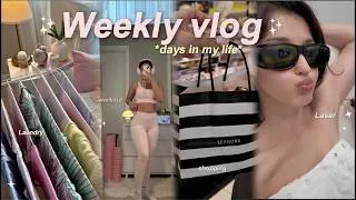 Thumbnail: weekly girly vlog: unboxing | laser treatment | shopping | gym sesh | decluttering &trying products~