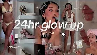 Thumbnail: the ULTIMATE 24 hour glow up (self care, shower, hair care, toes, self tan, soft beat glam)